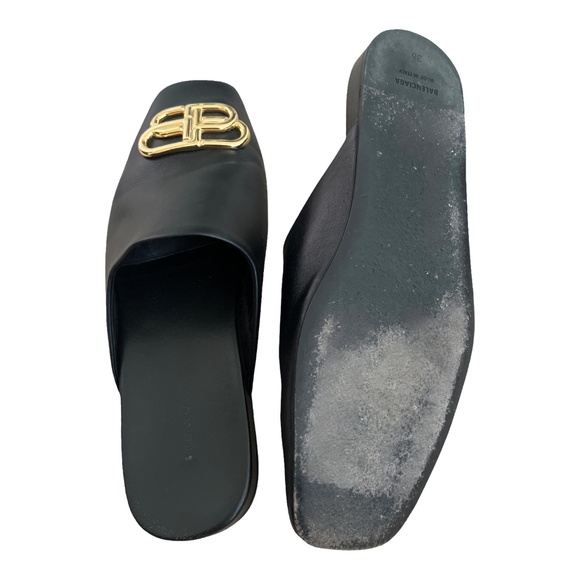 Blaneciaga BB leather slippers - Picture 2 of 3
